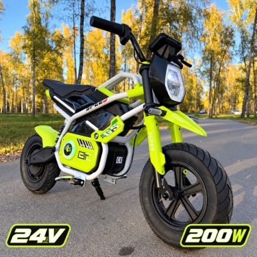 Детский электромотоцикл SX2028 24V 200W зеленый